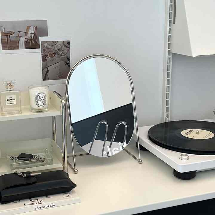 卓上ミラー シルバー