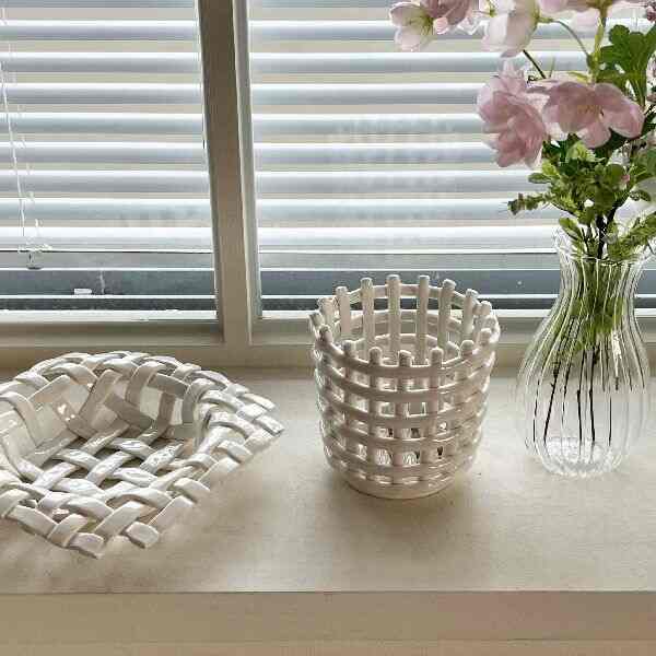 Ceramic バスケット 円筒形