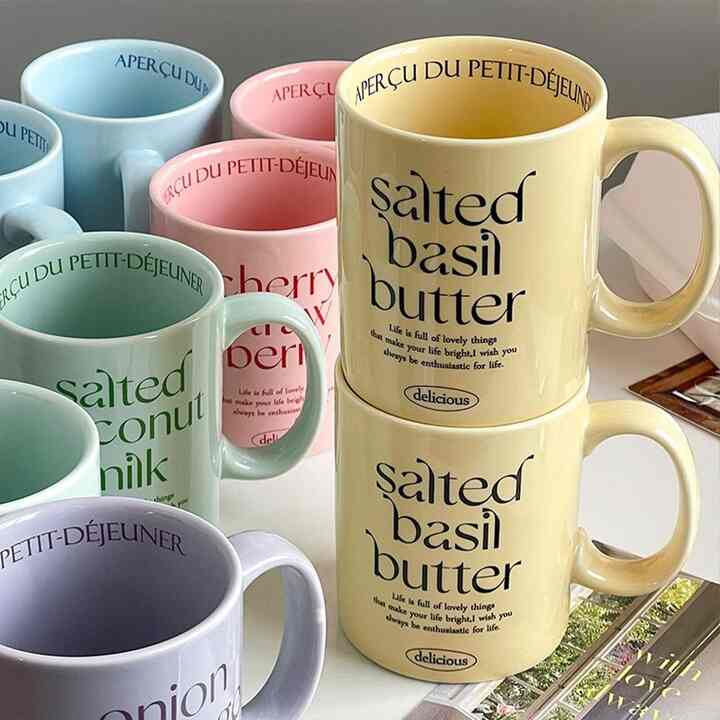 Pastel Lettering マグカップ［5色］