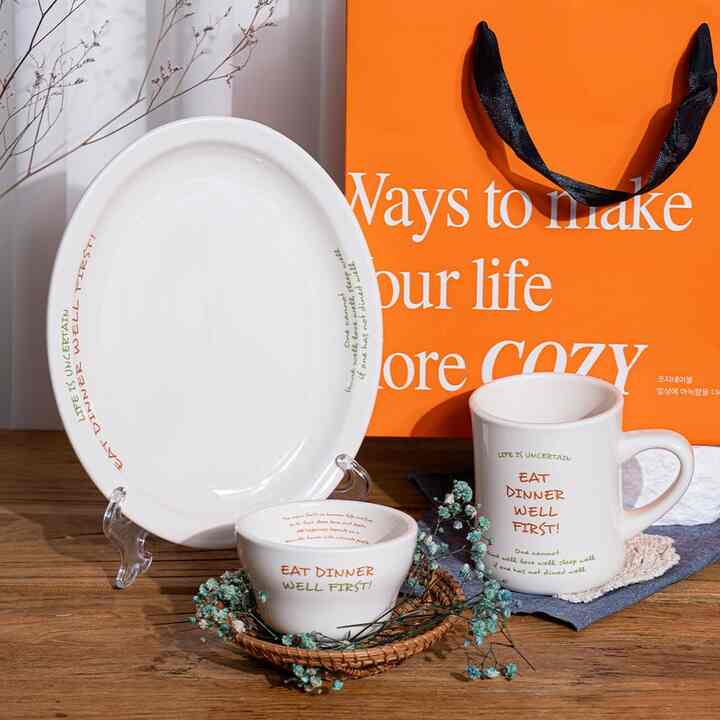 New York レタリング プレート＆ボウル＆マグカップ セット