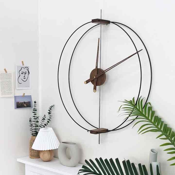 静音 ウッド 壁掛け時計［2色・2サイズ］