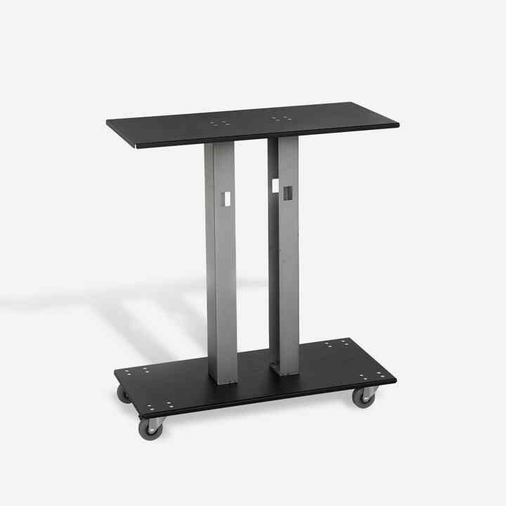 ステンレス サイドテーブル キャスター付き ブラック