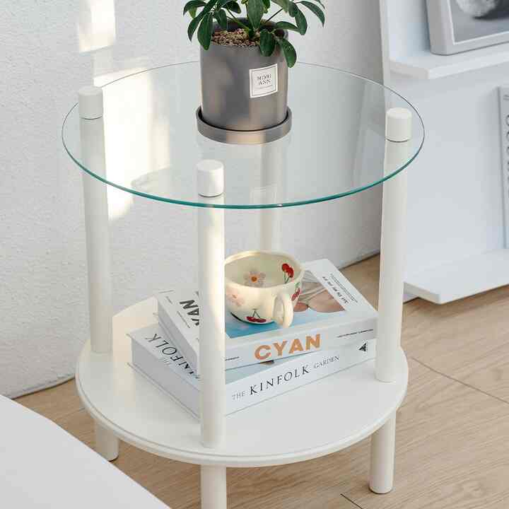 Blanc 2段 サイドテーブル［3種］