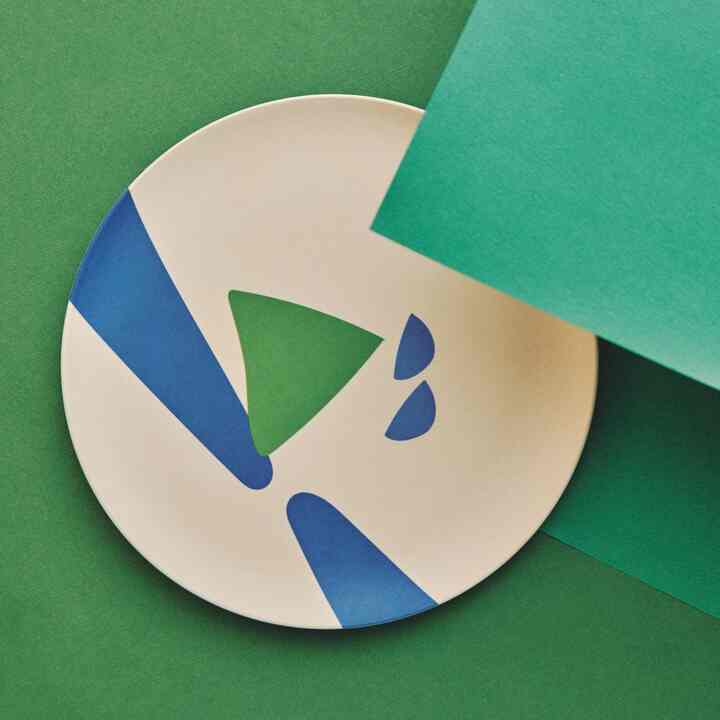 バンブー スモール プレート BLUE SPLASH 20cm