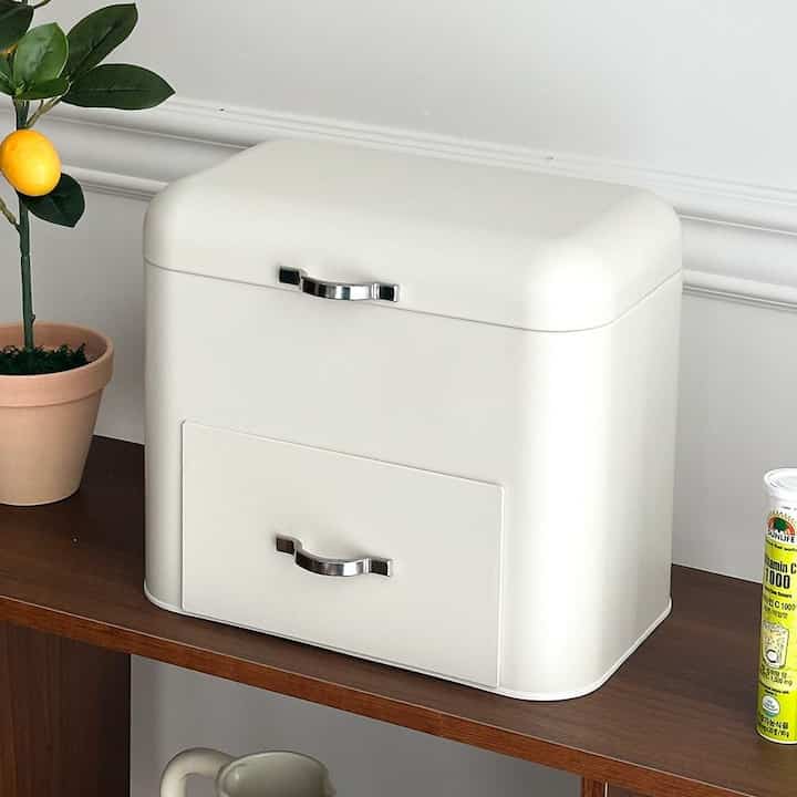 エミリ 2段 スチール 収納ボックス