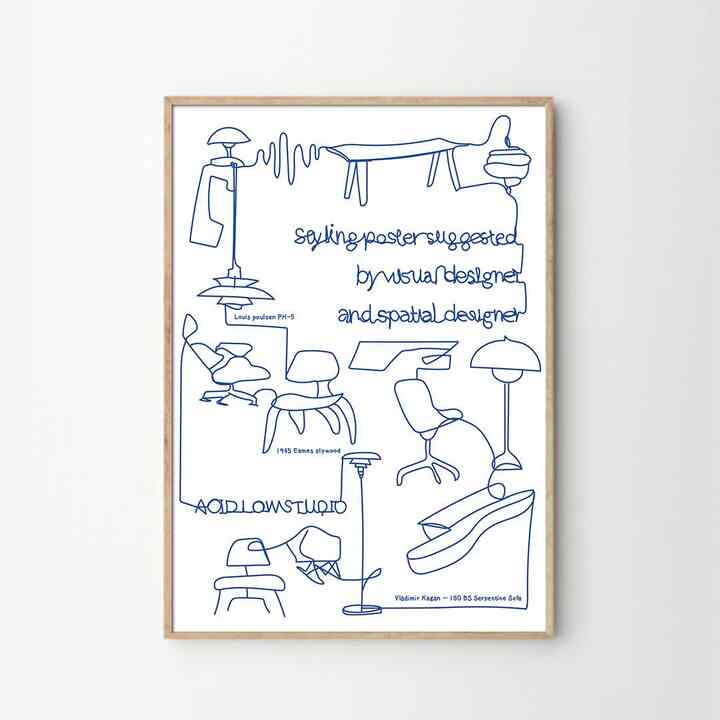 ポスター Furniture.Blue［2サイズ］