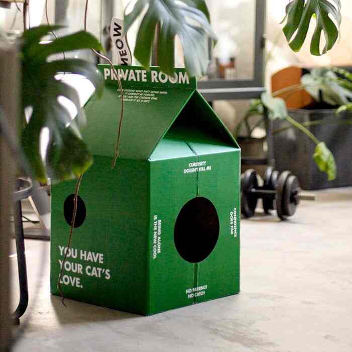 キャットハウス 牛乳パック