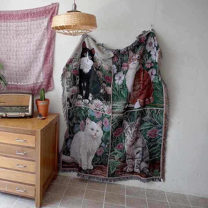 猫 壁掛けブランケット