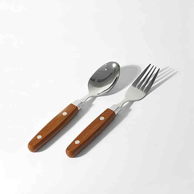 レトロ カトラリー デザート 2点セット［2色］