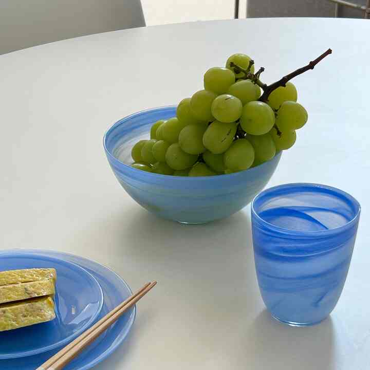 ガラスコップ 300ml スカイブルー