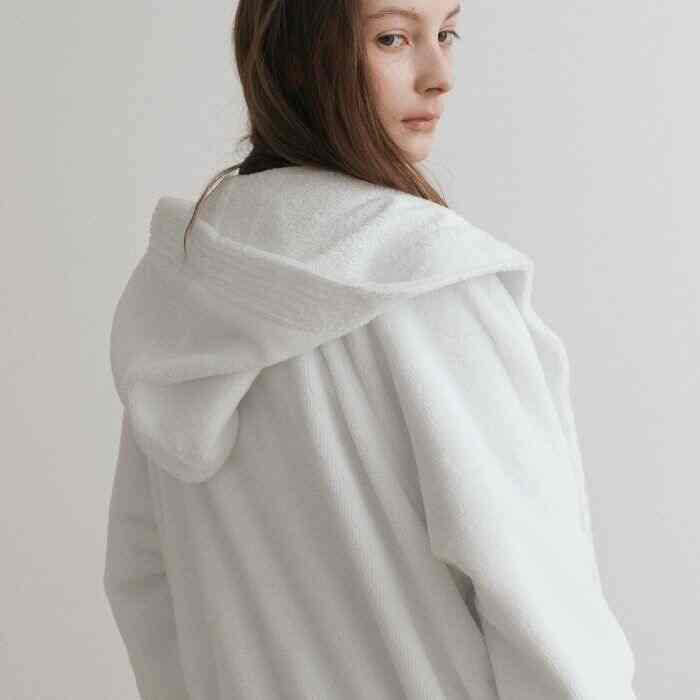 バスローブ フード付き WHITE