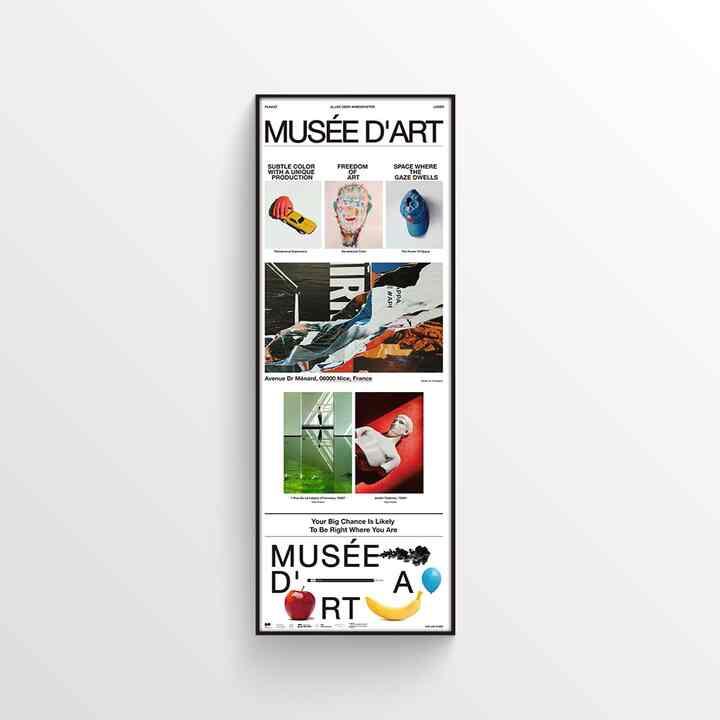 ポスター フレーム付き musee d'art A0［8色］