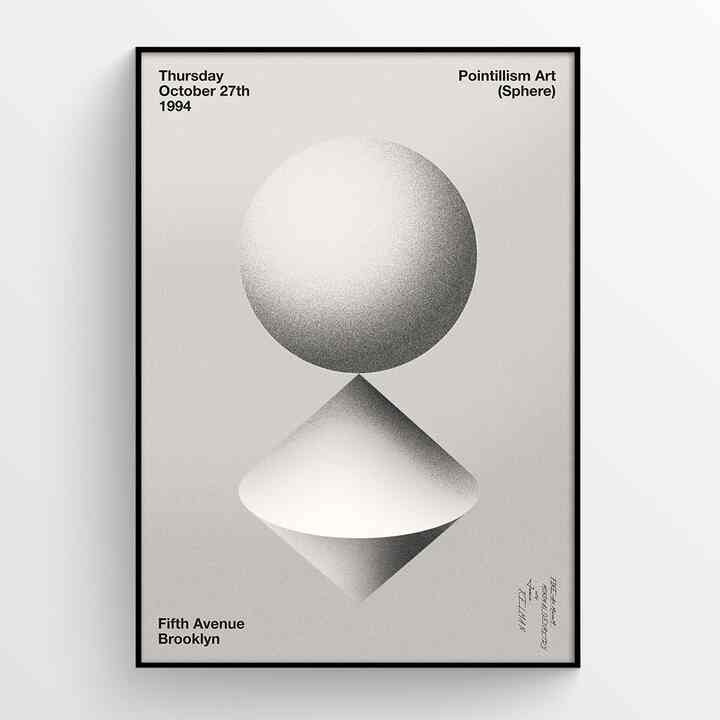 ポスター フレーム付き Pointillism A0［8色］