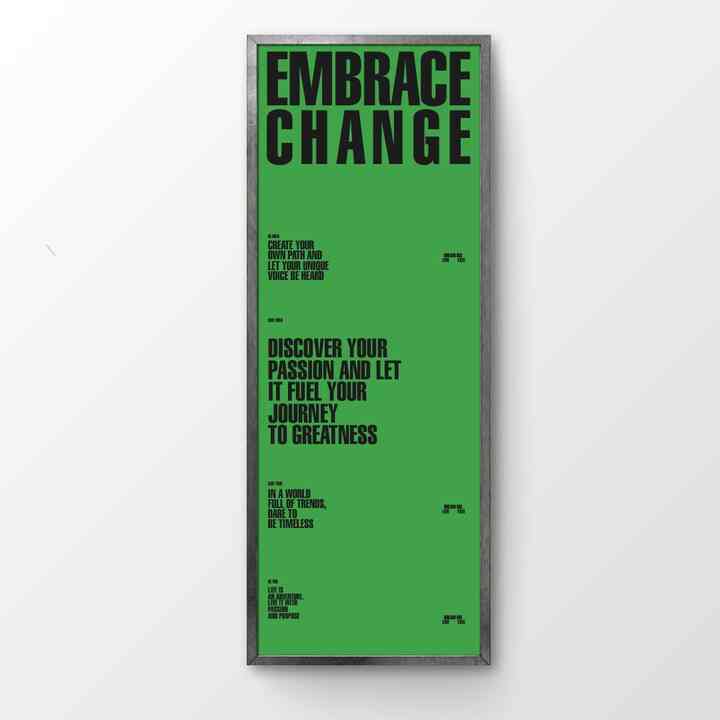 ポスター フレーム付き embrace change［12色・2サイズ］