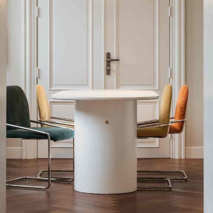 ROUND DINING TABLE WHITE［2種・2サイズ］