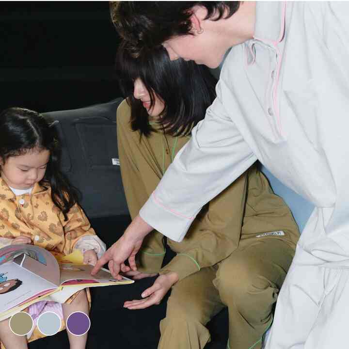 3 Button パジャマ セット［3色・2サイズ］