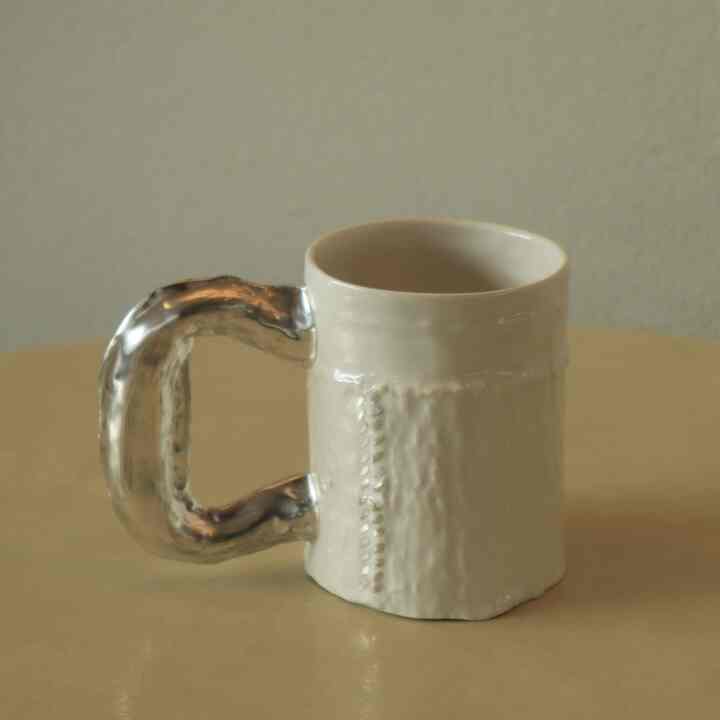 Tweed mug silver