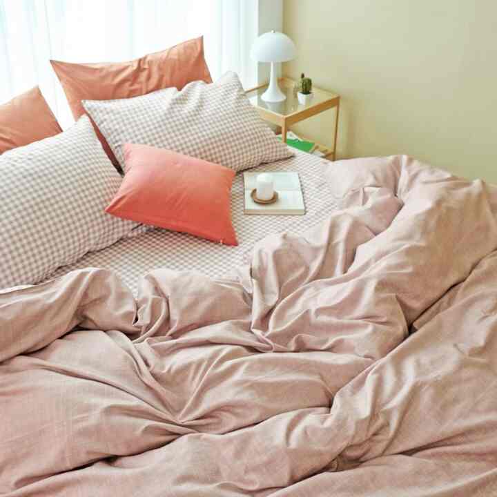 チェック 布団カバー フルセット SS［2色］