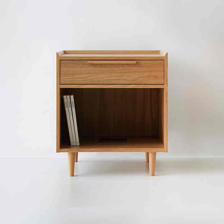 MILKAM サイドテーブル 収納付き［3色］