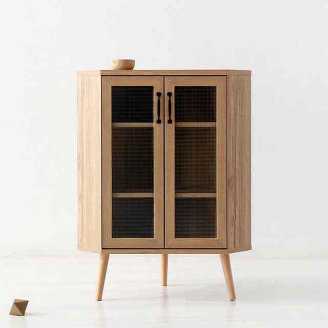 POLABO コーナー収納棚 2ドア［3色］