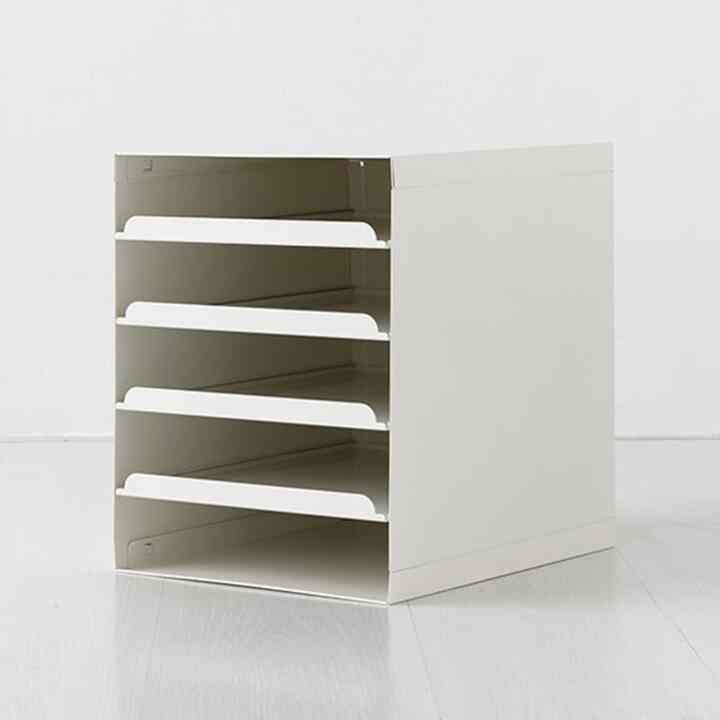 DOMINIK スライディング 収納棚 5段［4色］