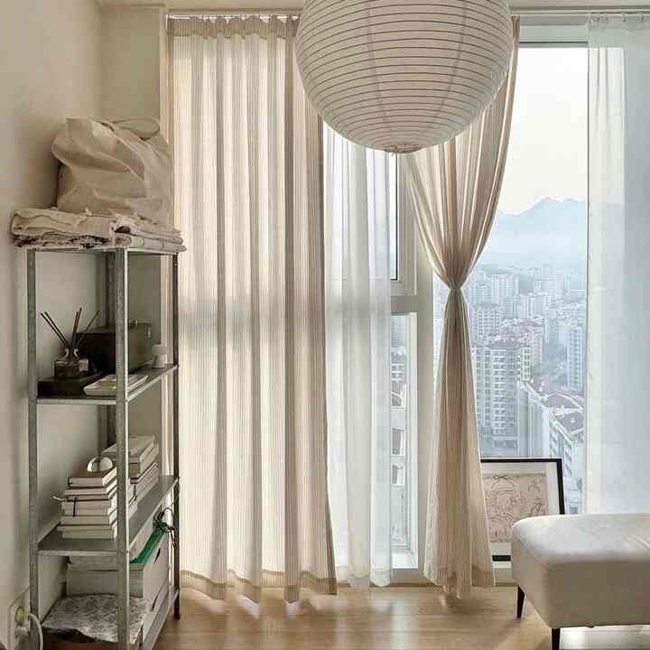 Breeze ストライプ 目隠しカーテン［9サイズ］