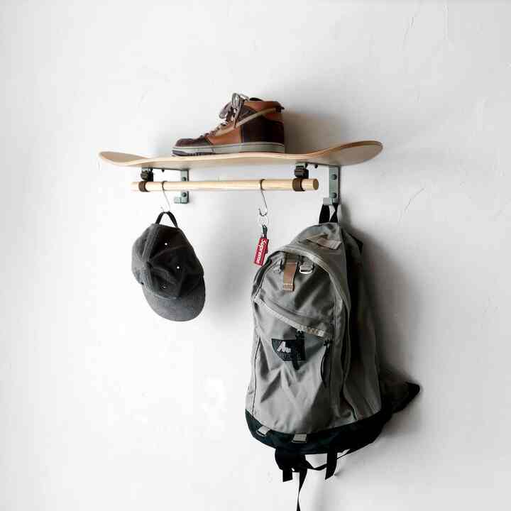 SK8SHELF natural maple スケートボード ウォールシェルフ