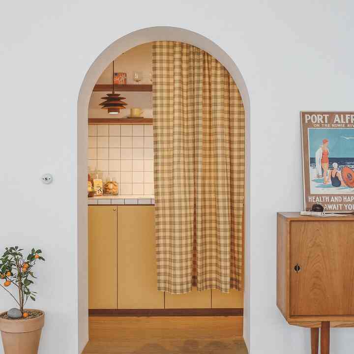 Waffle Scone チェック 目隠しカーテン［7サイズ］