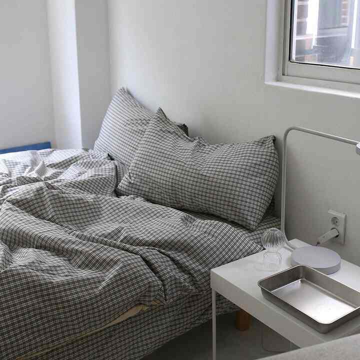 ビンツ チェック 冷感 枕カバー［2サイズ］