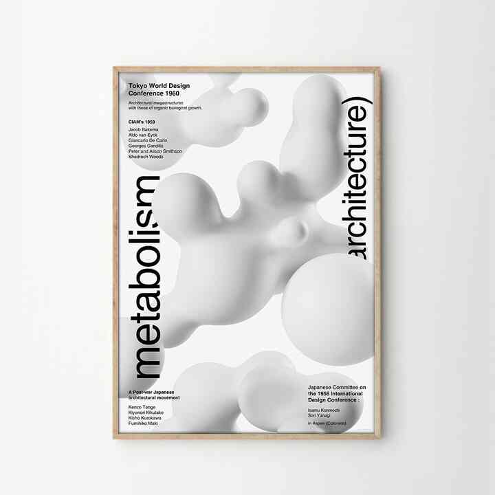 ポスター フレーム付き metabolism［8色・3サイズ］