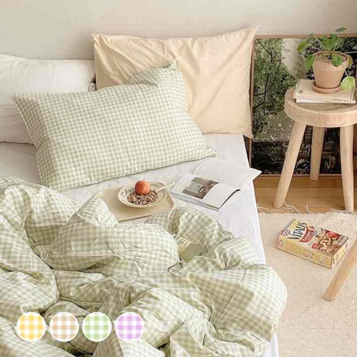 FRANCH チェック 肌掛け布団セット［4色・2サイズ］