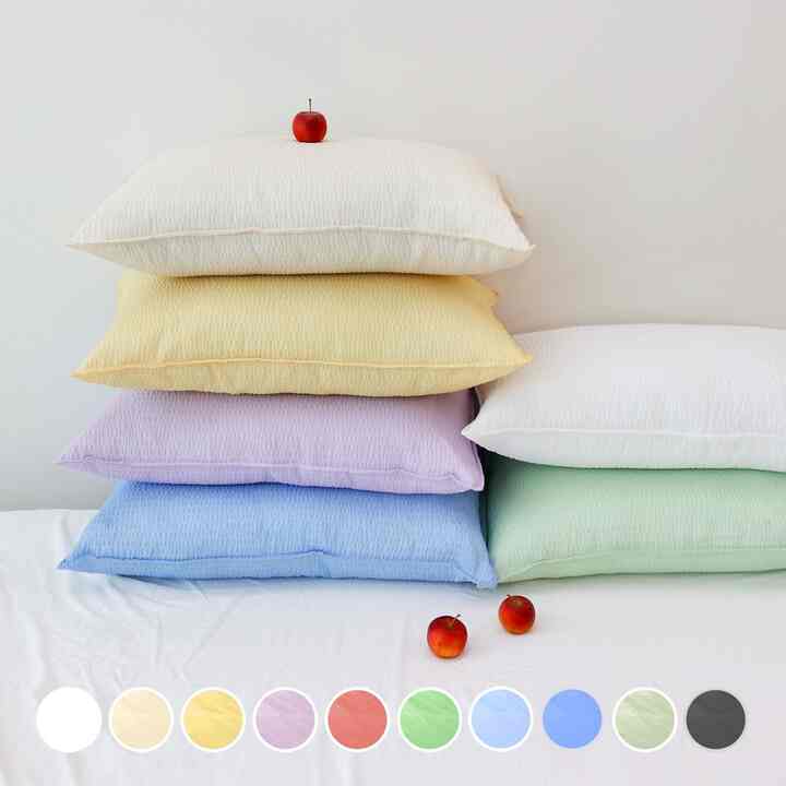 Sherbet シアサッカー 夏用 冷感 枕カバー［10色］