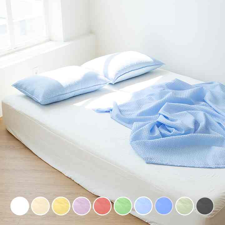 Sherbet シアサッカー 冷感 タオルケット［10色・2サイズ］