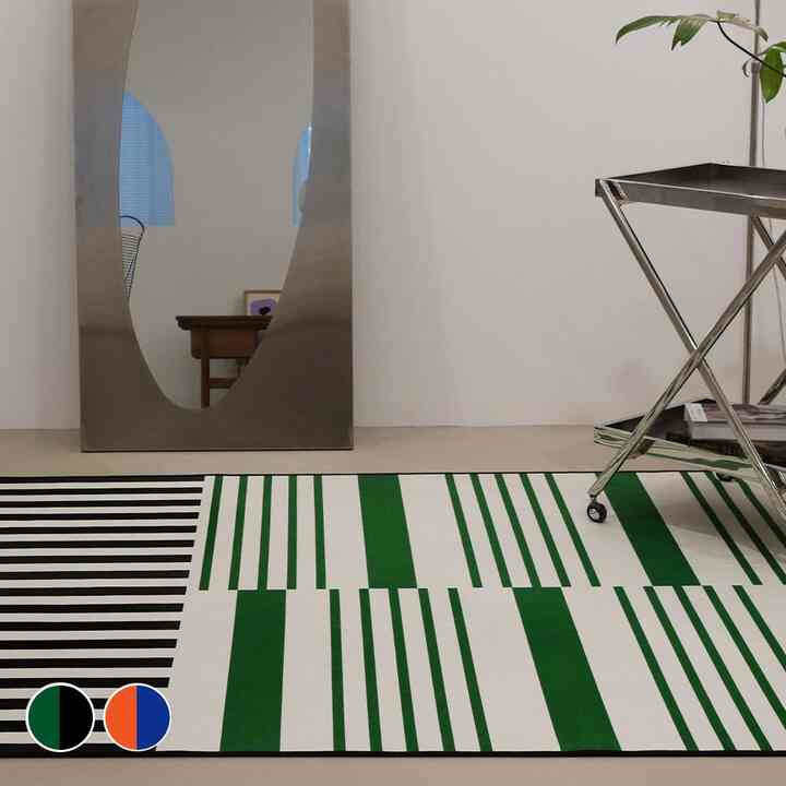 ストライプ シャニール ラグ［2色・7サイズ］