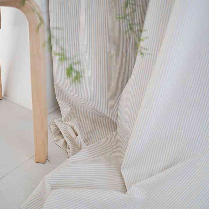 milk tea ストライプ 目隠しカーテン［9サイズ］