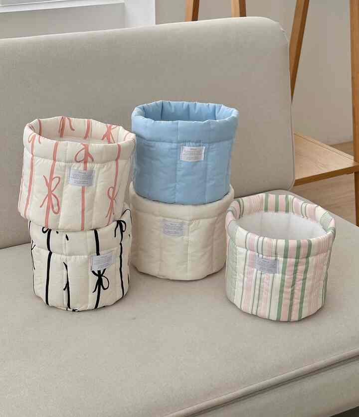 ohua ファブリック バスケット［９色］