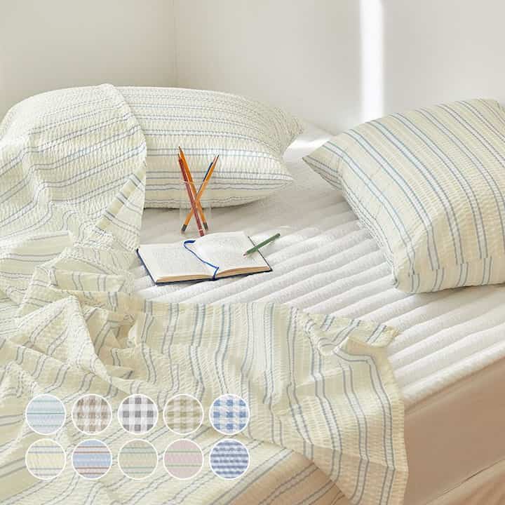 Dear summer シアサッカー 冷感 夏布団［10色・2サイズ］