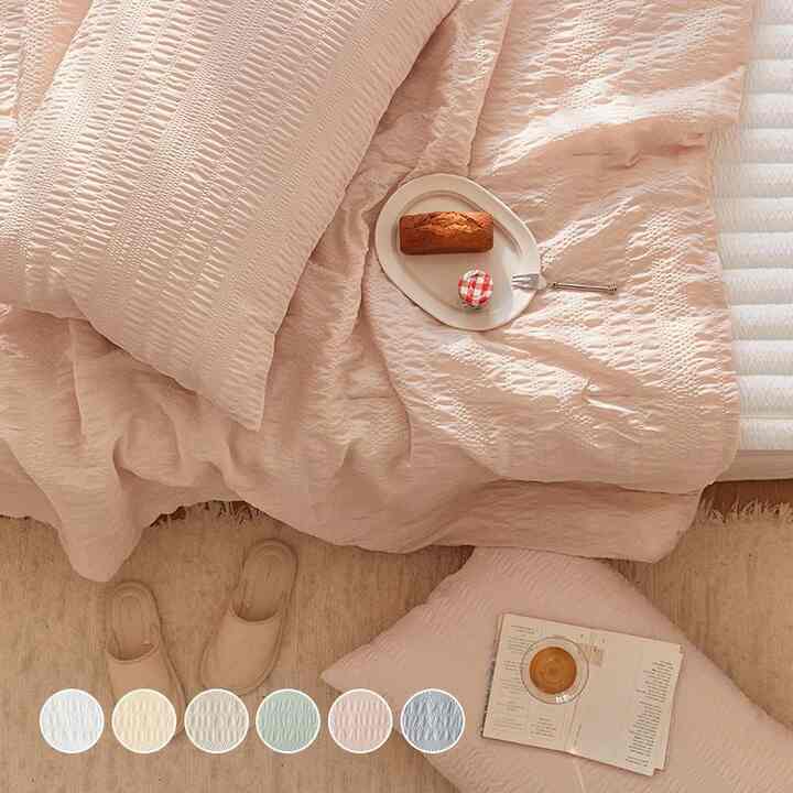 Mary Jane シアサッカー 夏用 冷感 カバーのいらない布団［6色・2サイズ］