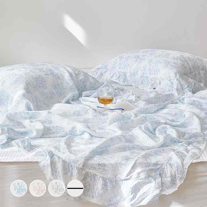 summer walk フリル 冷感 夏布団セット［4色・3サイズ］