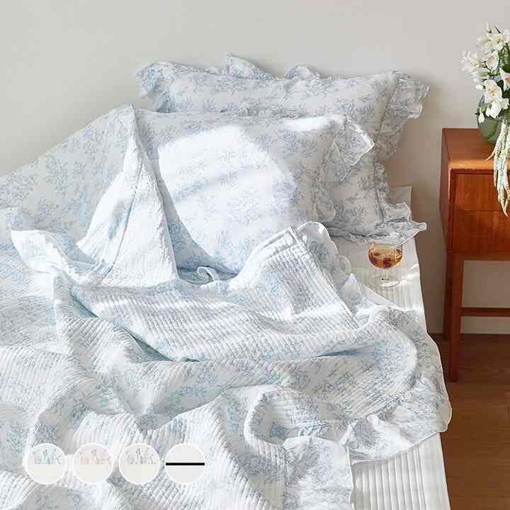 summer walk フリル 夏用 冷感 カバーのいらない布団セット［4色・3サイズ］