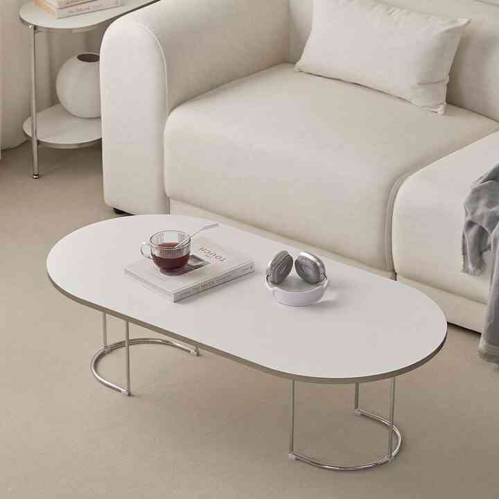 OFF 楕円形 ローテーブル［2色・2サイズ］