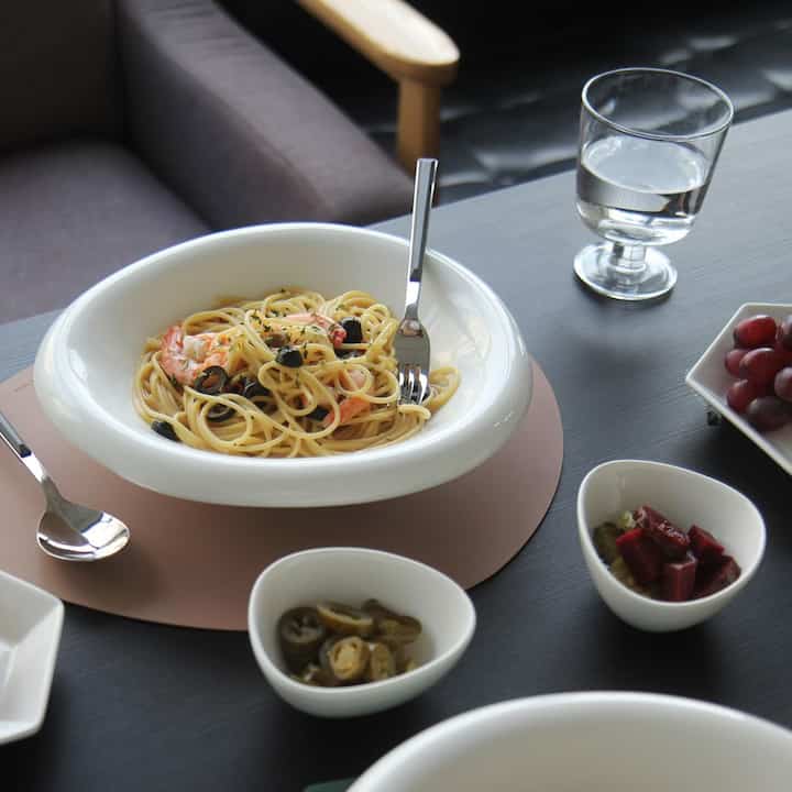 クリームホワイト パスタボウル 2点＆ココット皿 2点セット