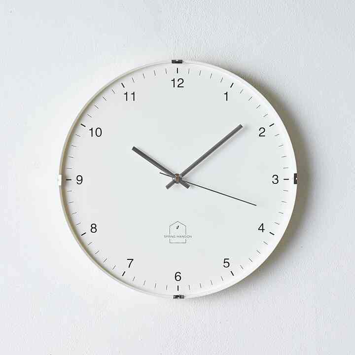 ホワイト 静音 壁掛け時計