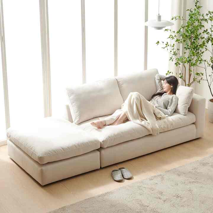 LUMIERE 3人掛け モジュール ソファ カウチ型［2種］