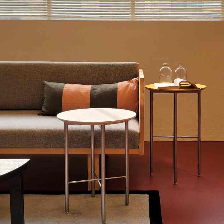 IRON ラウンド サイドテーブル 高さ50cm［5色］