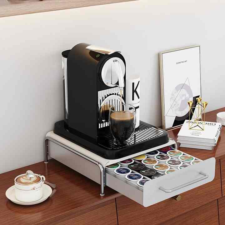 コーヒーカプセル 収納 1段 スチール 引き出し