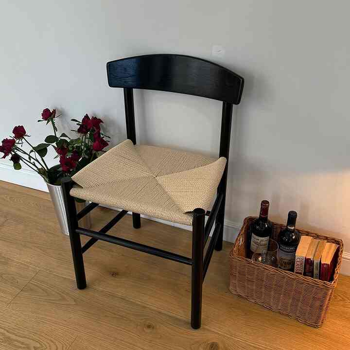 スクエア ウッド チェア［3色］