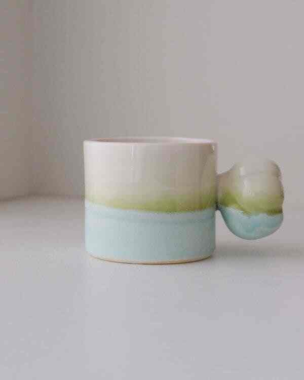 Cotton Wool Cup 02 Texture / White Mint