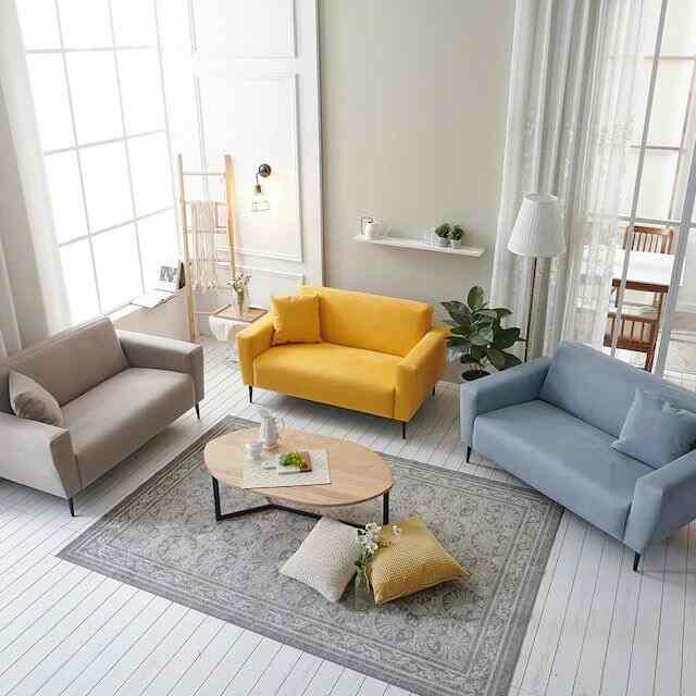 JOAN 2人掛け ファブリックソファ［2色］