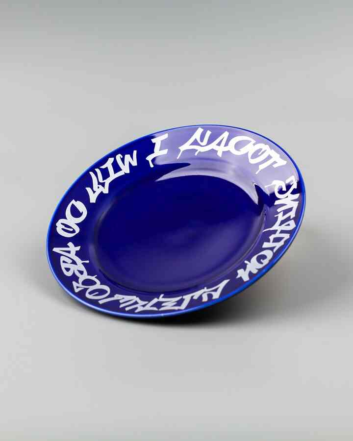 Flipped コバルトブルー セラミック プレートM